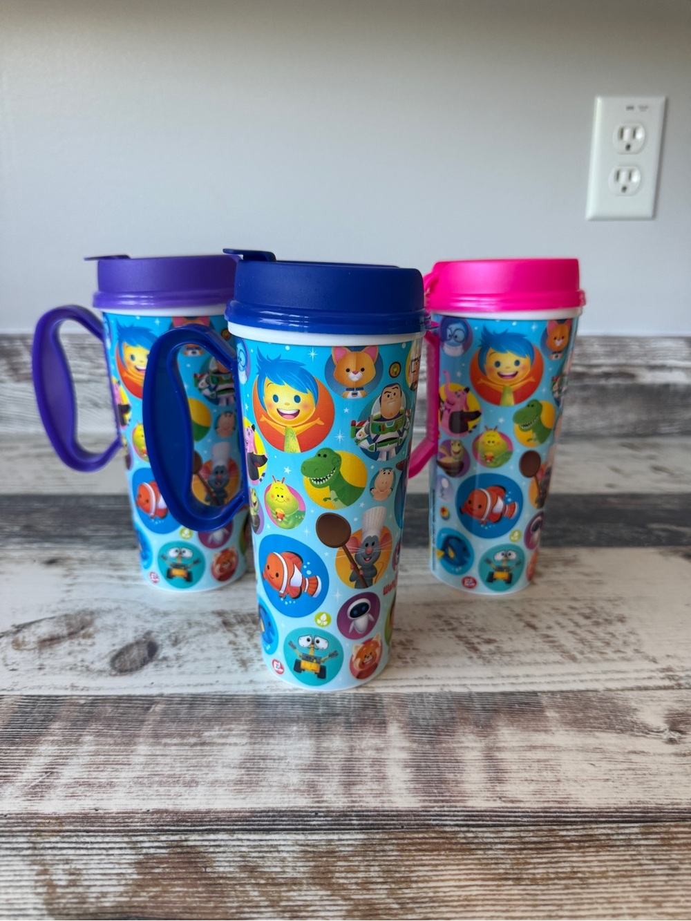 Set of 3 Walt Disney World Resort Reusable Refillable Mugs 2026 NEW Design